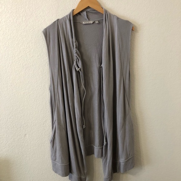 Athleta Tops - Athleta Mindset Open Front Vest in Silver Gray - Size Large Tall